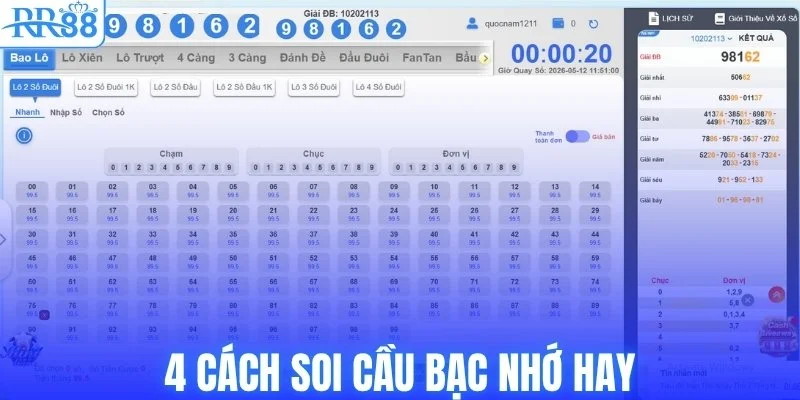 Tổng hợp 4 cách soi cầu bạc nhớ hay